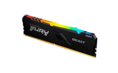 Memória RAM Kingston Fury Beast, RGB, 16GB, 3200MHz, DDR4, CL16, Preto - KF432C16BBA/16