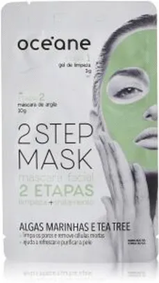 [Prime] Máscara Facial 2 Etapas Dual-Step Mask Tea Tree, Océane, Branco Claro R$ 8
