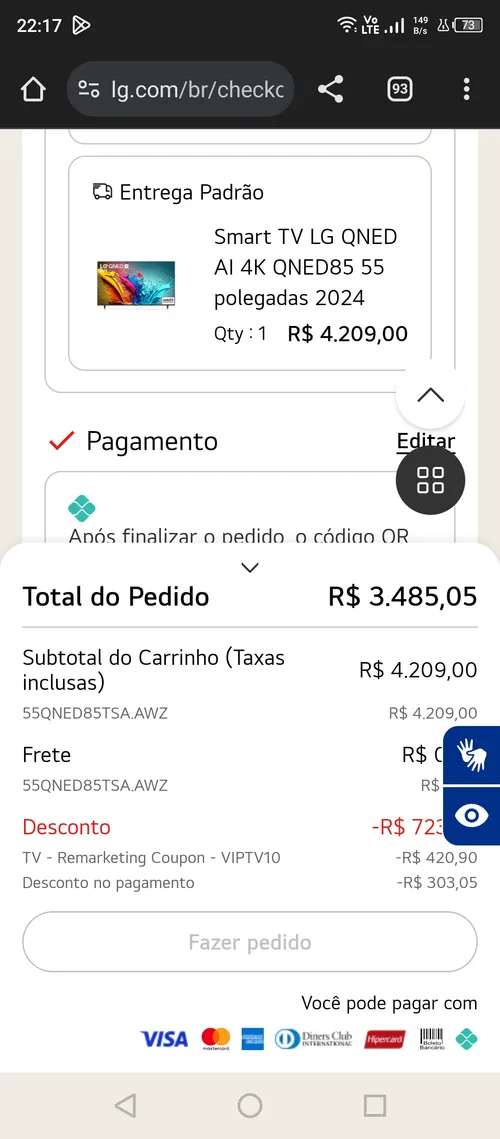 Imagem na descrição da promoção