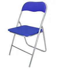 Cadeira em Aço Dobrável 44x90cm Azul