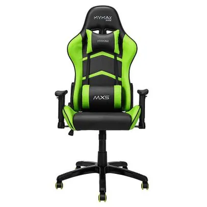 Cadeira Gamer MX5 Giratoria Preto/Verde - MYMAX