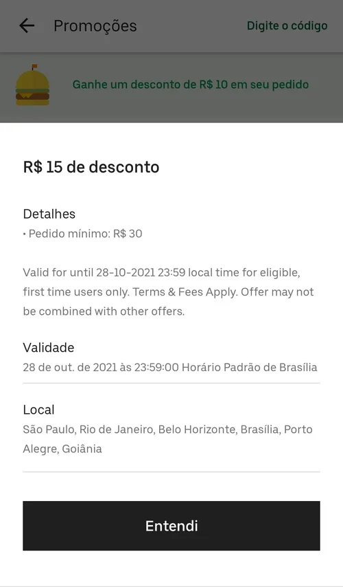 Imagem na descrição da promoção