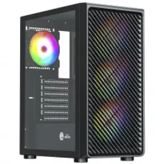 Gabinete Gamer Ninja Cloud, Mid Tower, Vidro Temperado, ATX, Black, Sem Fonte, Sem Fan