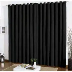 Cortina Blackout Em Tecido 2,00x1,80 Corta Luz Preta | R$44