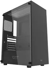 Gabinete Gamer Aigo DarkFlash DK100, Mid-Tower, Lateral de Vidro, Preto, DK100-BK