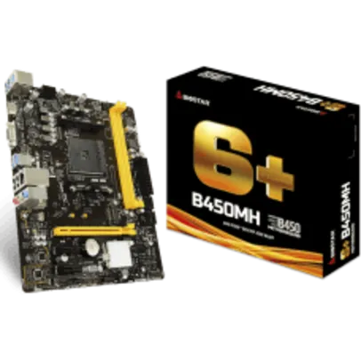 Placa Mãe Biostar B450MH, Chipset B450, AMD AM4, mATX, DDR4