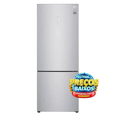 Geladeira Smart LG Inverter Bottom Freezer 451 litros Inverter Prata GC-B659NSM/GC-B659NSM1