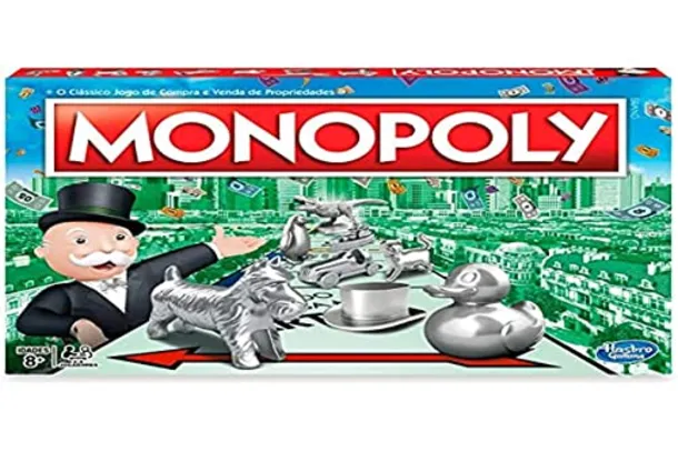 Brinquedo Jogo Hasbro Gaming Monopoly - Jogo para a família. De 2 a 6 jogadores - C1009 - Hasbro, Verde/Vermelho