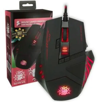 Mouse Gamer Macro 5+ Black Series Preto 4000 dpi NM-798 - Nemesis | R$30