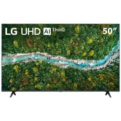 Smart TV 50" LG 4K UHD 50UP7750 WiFi, Bluetooth, HDR, Inteligência Artificial ThinQ
