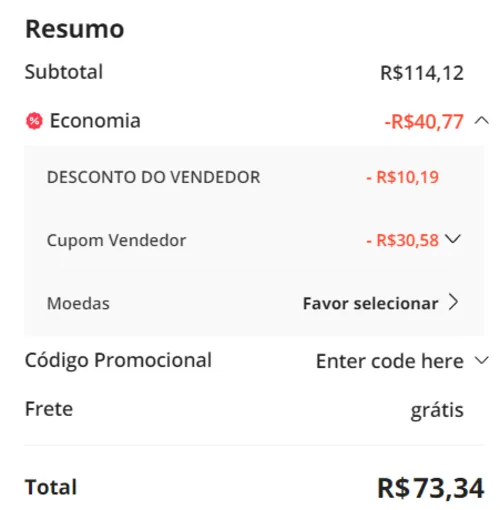 Imagem na descrição da promoção