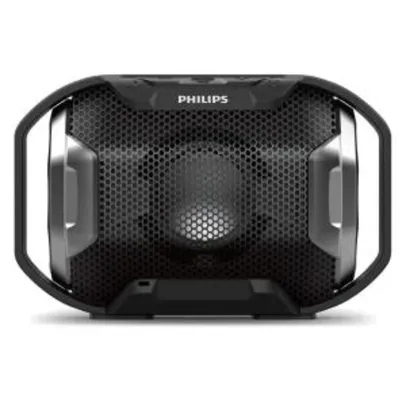 Caixa de Som Portátil Philips ShoqBox SB300B/00 à Prova d'Água e Bluetooth - Preta. R$ 161,40