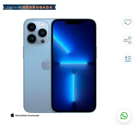 [Pix] iPhone 13 Pro Apple (256GB) Azul-Sierra, Tela de 6,1
