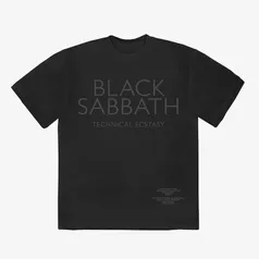 Camiseta Black Sabbath - Technical Ecstasy Cover - Preta (estampa frente e Verso)