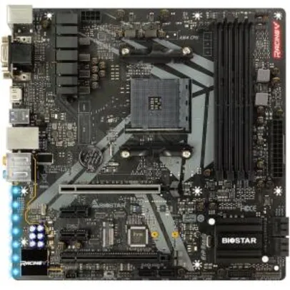 Placa Mãe Biostar Racing B450GT3, Chipset B450, AMD AM4, mATX, DDR4