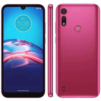 Smartphone Motorola Moto e6s Pink 32GB, Tela Max Vision de 6.1", Câmera Traseira Dupla, Android 9.0, Processador Octa-Core e 2GB de RAM