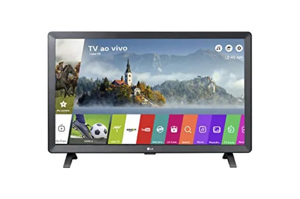 [PRIME] Smart TV LED 24" Monitor LG 24TL520S, Wi-Fi | R$665
