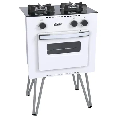 Foto do produto Fogão A Gás Mini Cook 2 Q Gás Glp Branco - Venax