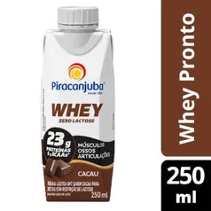 [C. Ouro] Whey Piracanjuba Cacau Zero Lactose | Leve 6 Pague 5 | R$2,99