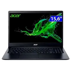 Notebook Acer Aspire 3 AMD Ryzen 7-3700U 8GB, 256GB SSD, 15.6´ HD 1366x768, Windows 10 Home, Preto - A315-23-R3L9