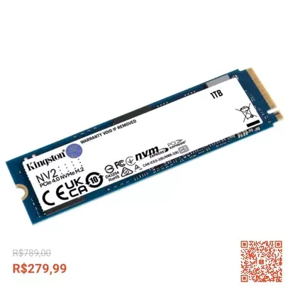 SSD NV2 Pcie 4.0 NVME M.2 3.500MB 1TB Ultra Rápido Kingston