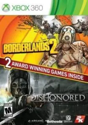 [Saraiva] Borderlands 2 & Dishonored Bundle - X360 por R$ 54