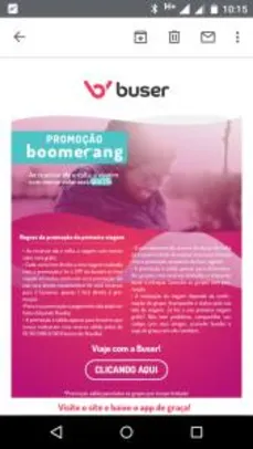Buser - Boomerang | Compre uma passagem de ida e de volta e a de menor valor será Grátis!