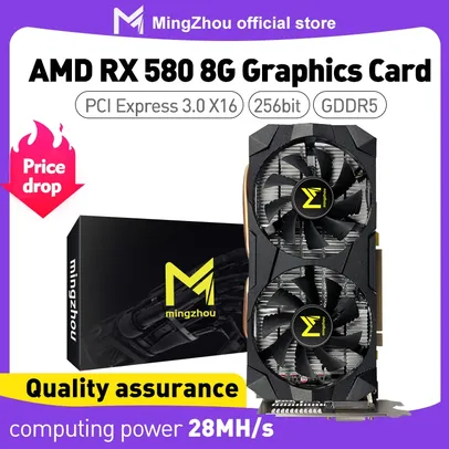 Placa de Vídeo AMD RX 580 2048SP 8GB MingZhou 