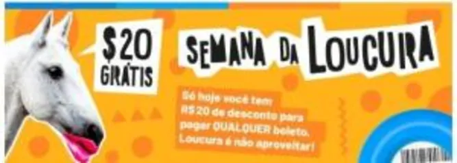 [Primeiro pagamento] R$20,00 DE DESCONTO GRÁTIS EM PAGAMENTOS DE BOLETOS NO APP DO RECARGAPAY.