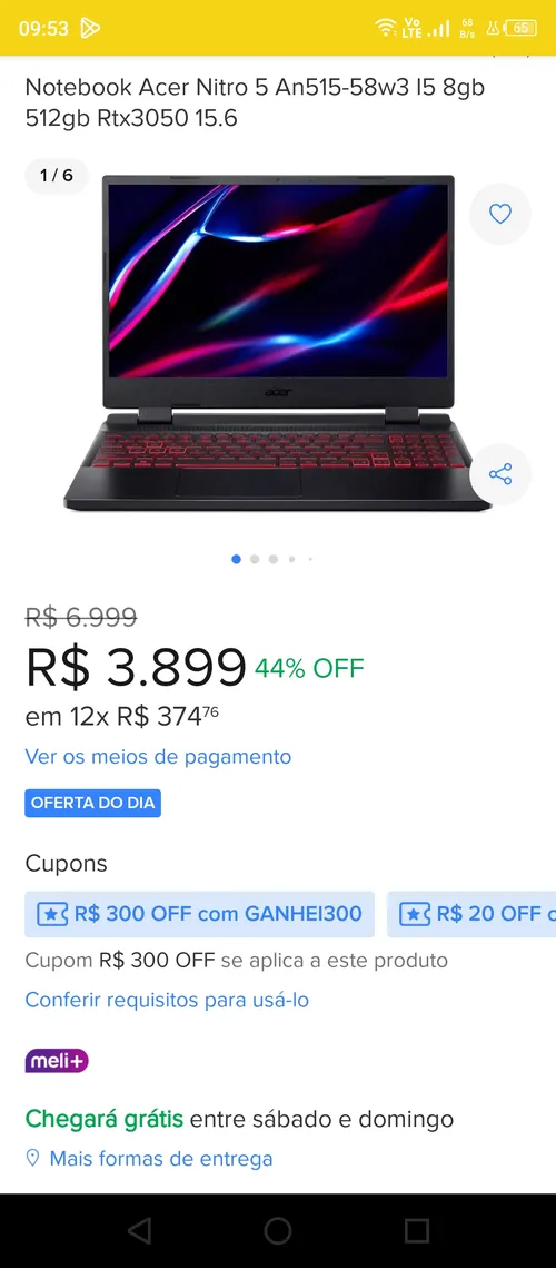 Imagem na descrição da promoção