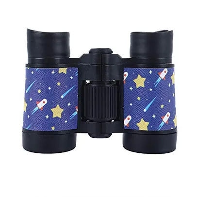 Fdrirect Telescópio infantil HD 4x30, binóculos coloridos infantis, telescópio binocular portátil antideslizante