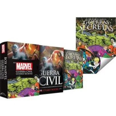 Box - Marvel: Guerra Civil e Guerras Secretas (Edição Slim) + Pôster - R$21,90