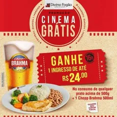 Ingresso de cinema grátis - Divino Fogão (leia a descrição)