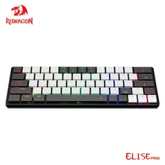 Teclado Redragon elise pro k624p rgb super fino teclado mecânico do jogo suporte us