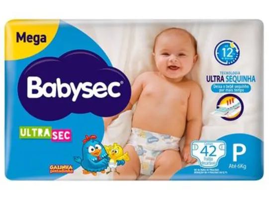 Fralda Babysec Ultrasec Galinha Pintadinha Tam. P - 0 a 6kg 42 Unidades