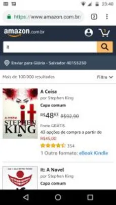 Livro | It, A Coisa, por Stephen King - Capa Comum - R$49