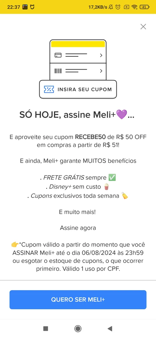 Imagen na descrição da promoção