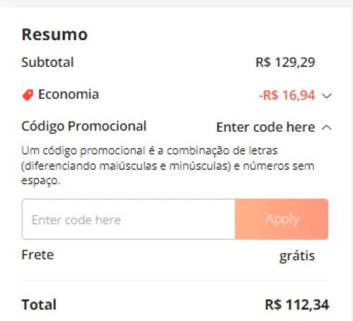 Imagem na descrição da promoção