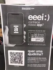 [APP/ Novos Usuários] R$30 OFF em Compras acima de R$60 na Americanas