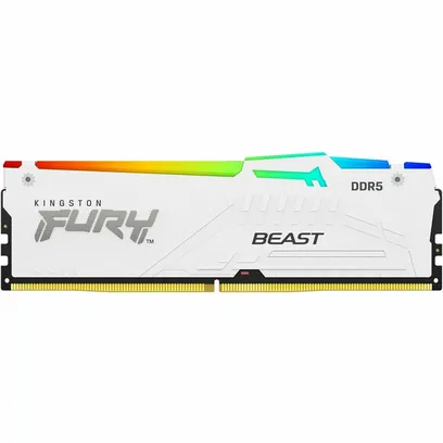 Foto do produto Memória Kingston Fury Beast Rgb 32GB 2x16gb 6000mhz Ddr5 Branco - KF560C36BWEAK2-32