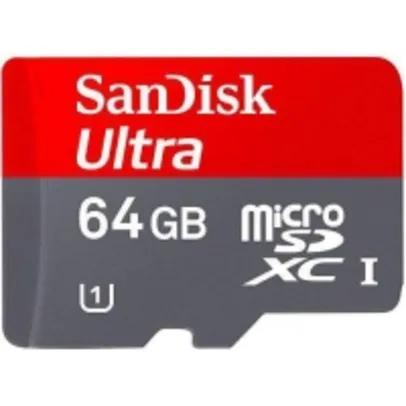 Cartão Micro SD Ultra Classe 10 64GB com adaptador - Sandisk