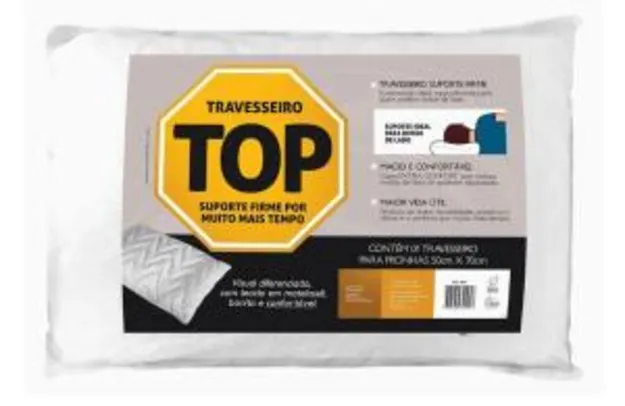 Travesseiro Top para Fronhas Revestimento em Fibrasca Branco | R$25
