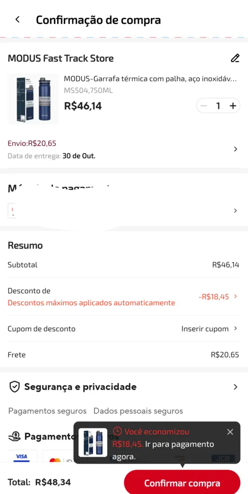 Imagem na descrição da promoção