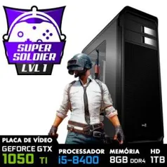 PC GAMER SUPER SOLDIER LVL-1 INTEL I5 8400 2.8GHZ (4.0GHZ MAX TURBO) 8ª GERAÇÃO - R$ 3197