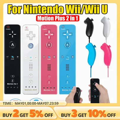 Saindo por R$ 93,74: [Taxa inclusa] Controle DATA FROG Para Nintendo Wii U Joystick 2 em 1 Controle Remoto Sem Fio Gamepad | Pelando