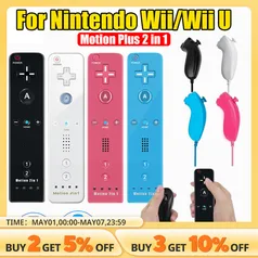 [Taxa inclusa] Controle DATA FROG Para Nintendo Wii U Joystick 2 em 1 Controle Remoto Sem Fio Gamepad