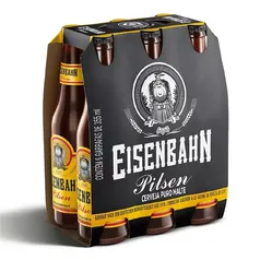 Pack Cerveja Pilsen Puro Malte Eisenbahn Garrafa 6 Unidades 355ml