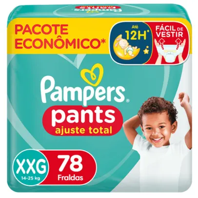 [Leve 2 R$59.74] Fralda Pampers Pants XXG 78 Unidades