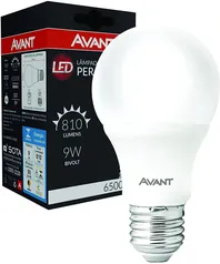 [Prime] Lâmpada Led 9w Bulbo Bivolt Branco Avant | R$6