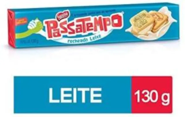 [PRIME] Biscoito Recheado, Leite, Passatempo, 130g | R$ 1,67